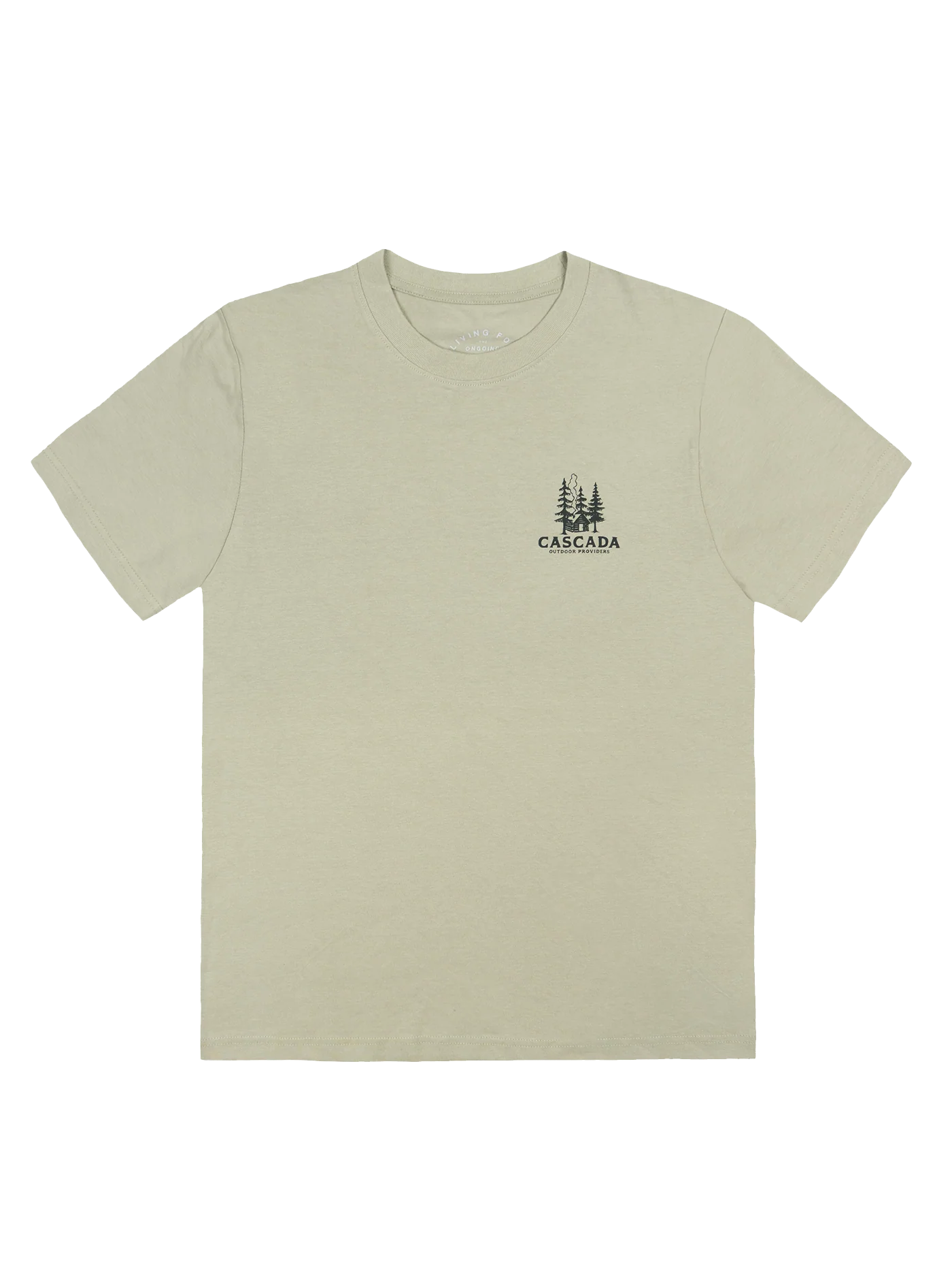 Cotton Unisex T-Shirt - At The Cabin - Dusty Green - Image 2