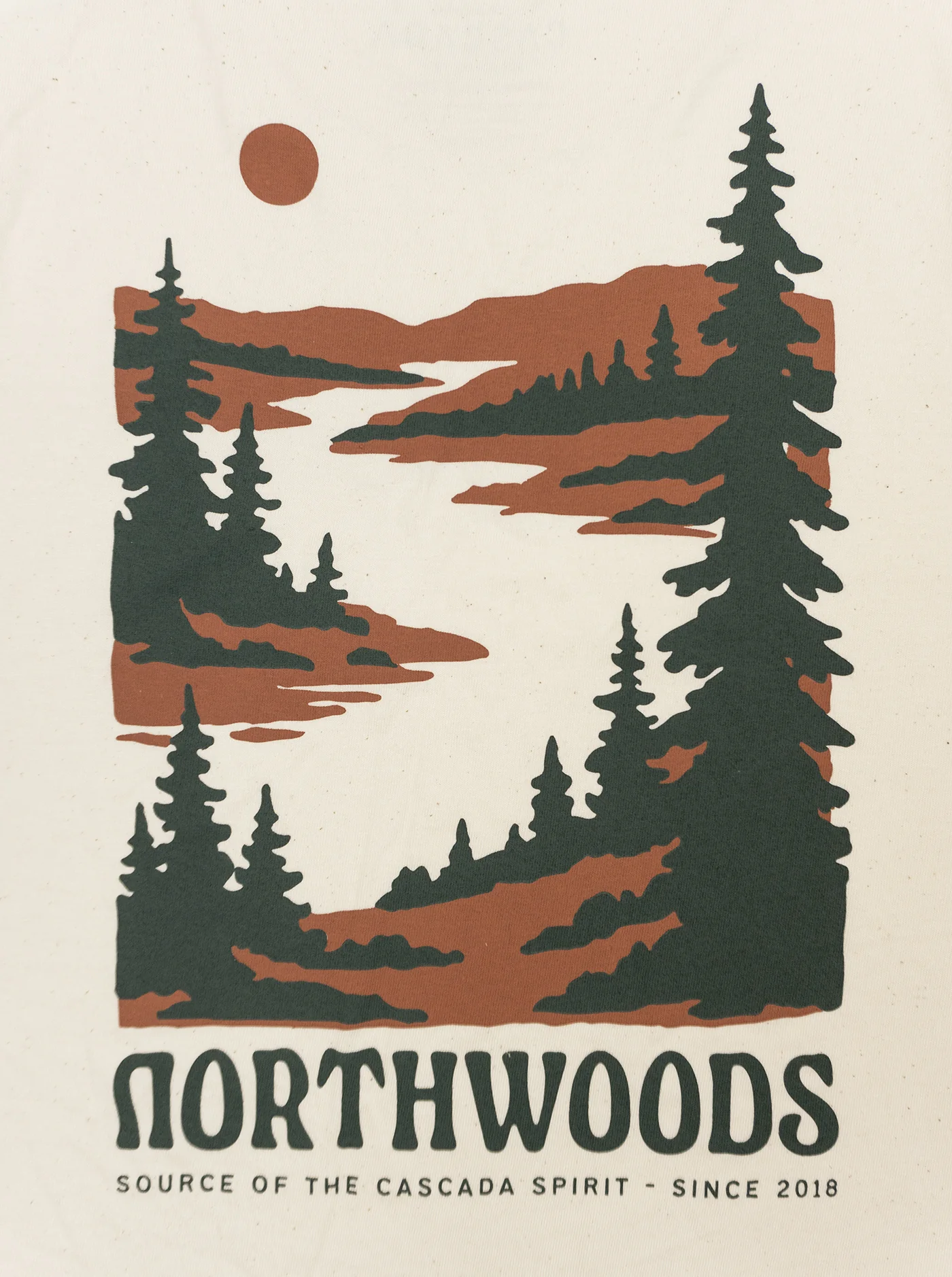 Cotton Unisex T-Shirt - Northwoods - Off White - Image 3