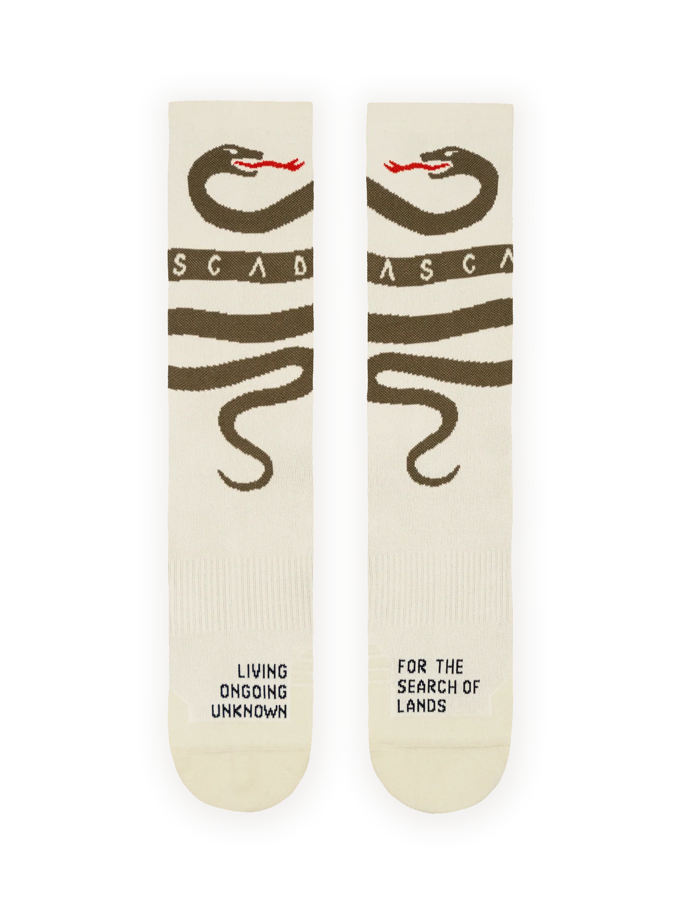 Cross Socks - Snake Cream/Olive