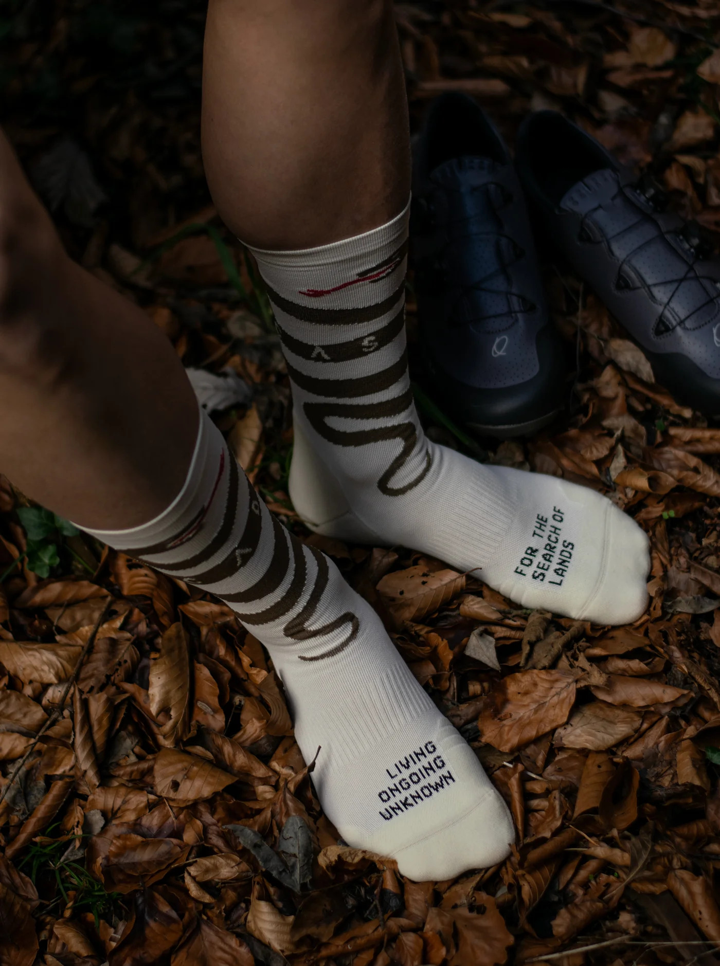 Cross Socks - Snake Cream/Olive - Image 3