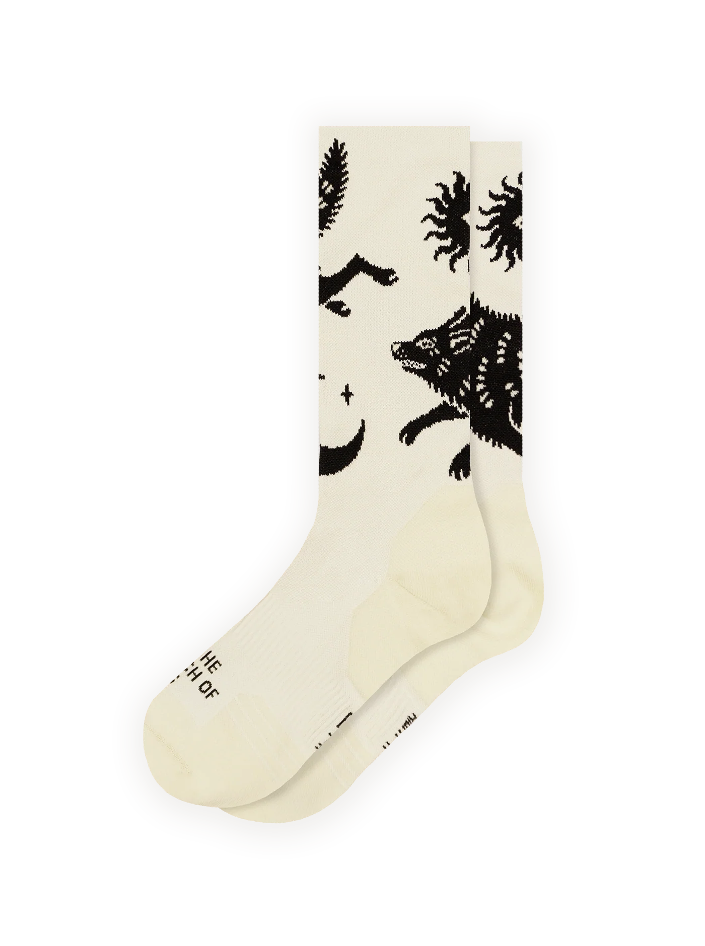 Cross Socks - Wolf Cream/Black