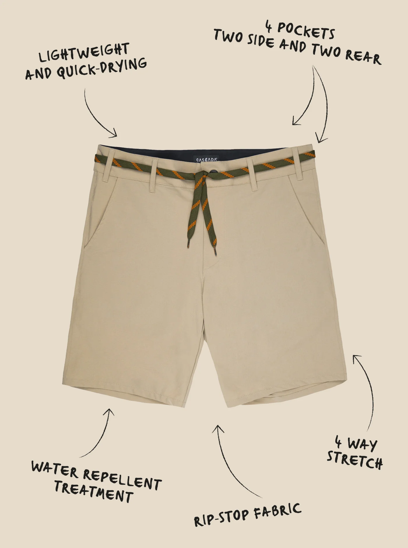 Lakewood Adventure Shorts II - Khaki - Image 14