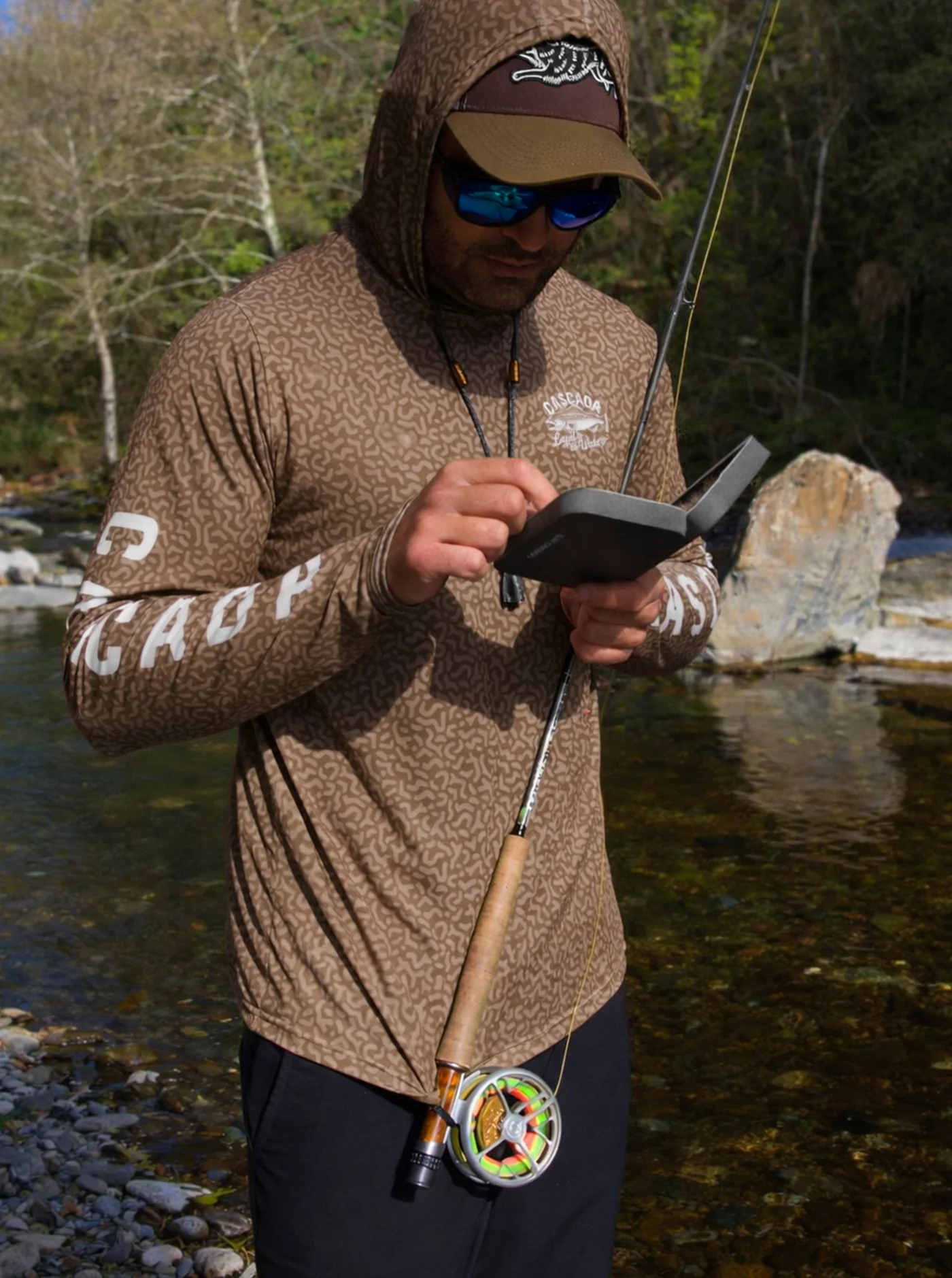Trail T-Shirt Hoodie - Marble Trout - Image 7